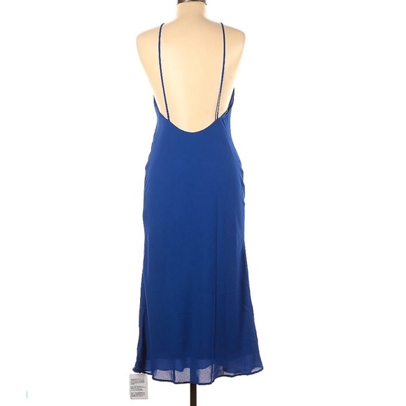 Size 6 ASOS Blue Midi Dress NWT - Picture 2 of 3
